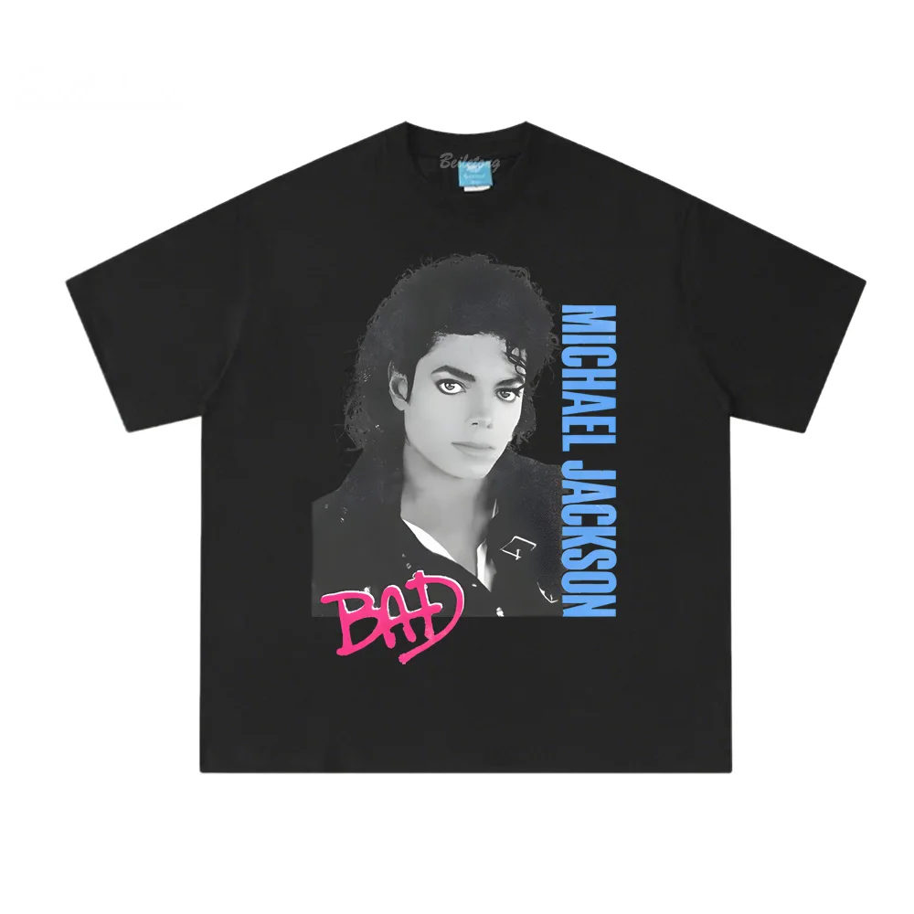 Summer Clothing Websites - Michael Jackson Bad White Tee 2025Same