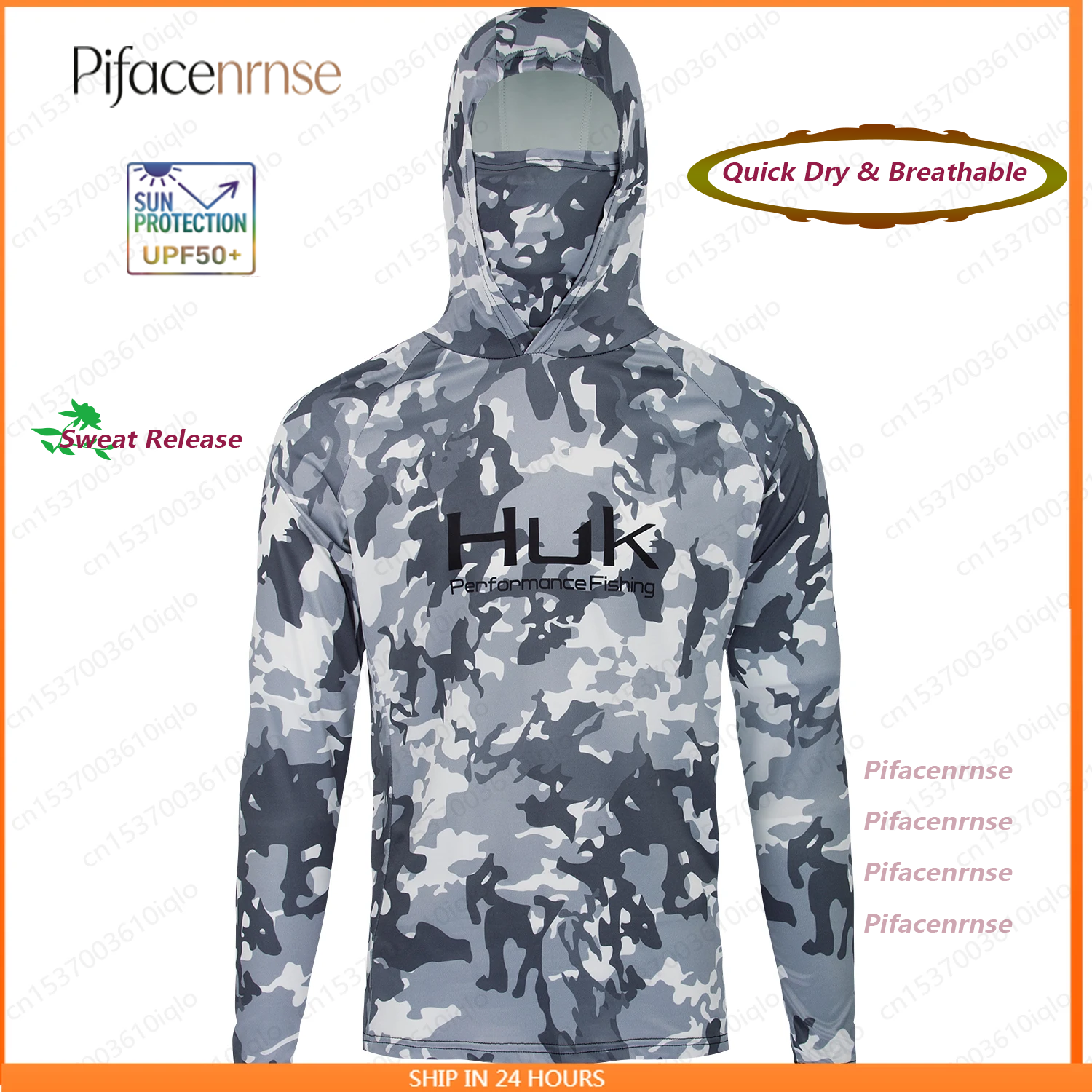 Summer De Clothing - HUK Fishing Shirts Men Performance Long