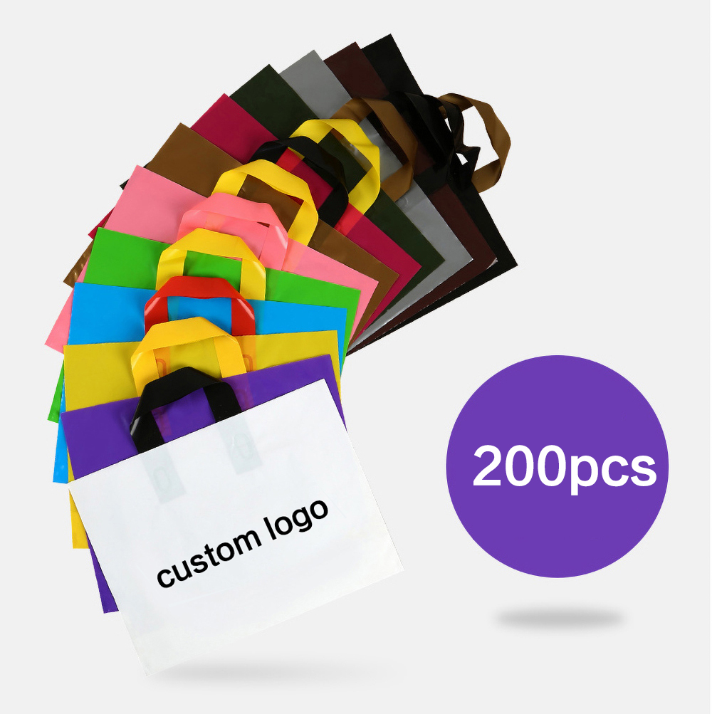 Summer Clothing Deals - 200pcs custom logo Shopping Bag Plastic