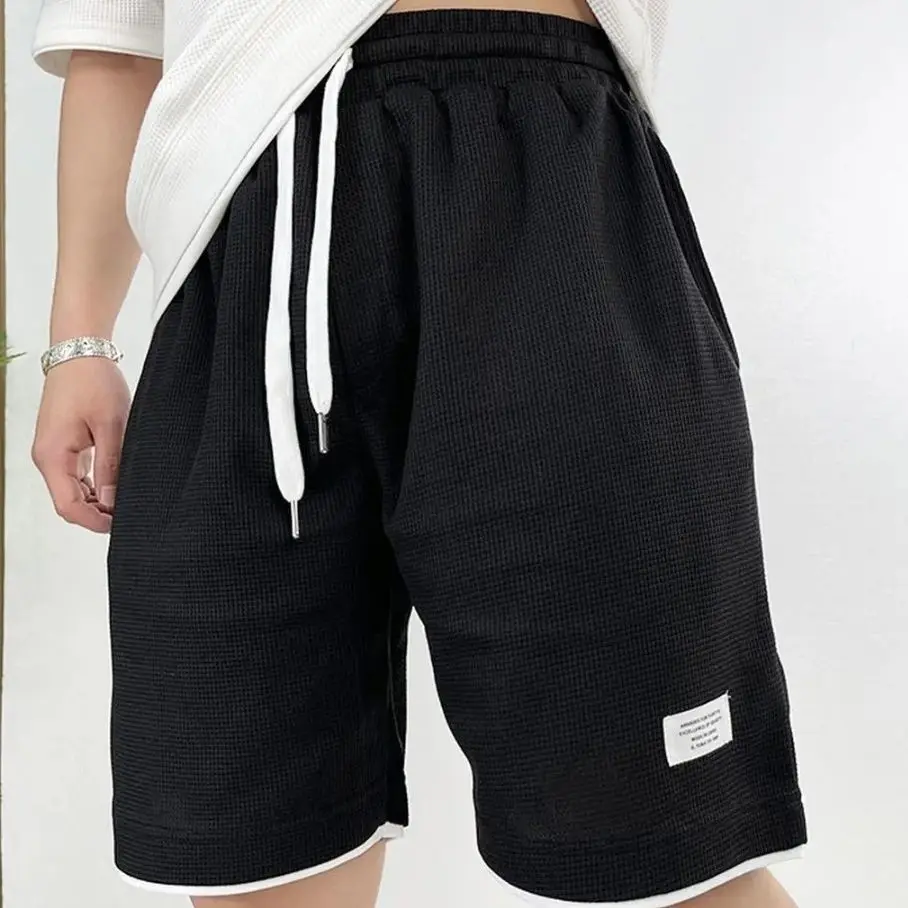 Male Short Pants Black Waffle  - огляд і ціна Summer Clothing Deals