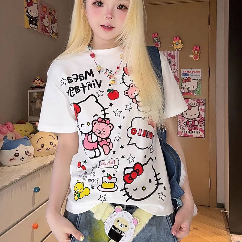 New Cute T-Shirt Kawaii Sanrio - огляд і ціна Xl Summer Clothing