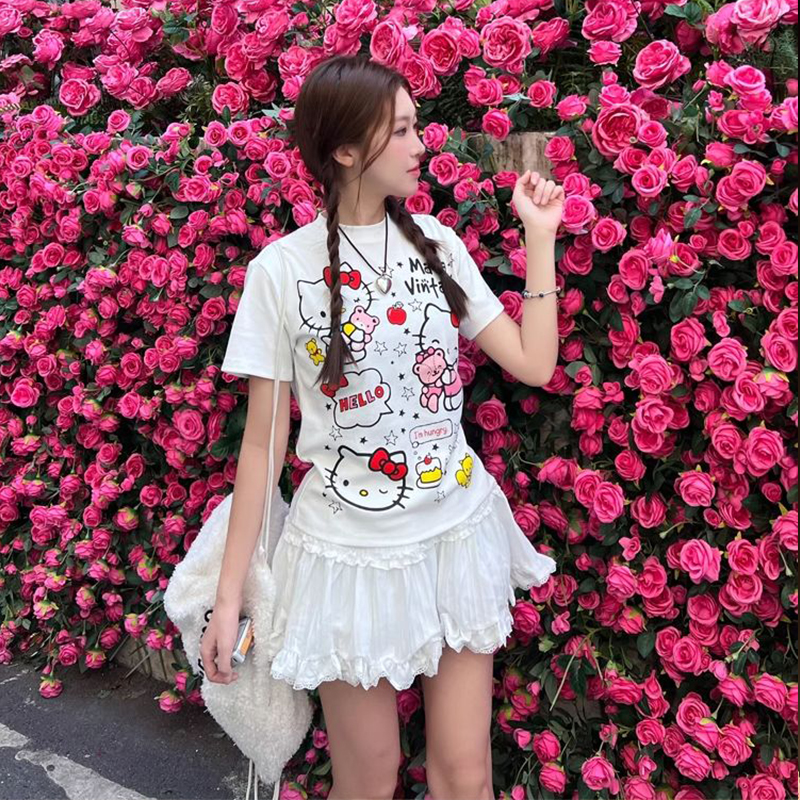 New Cute T-Shirt Kawaii Sanrio - огляд і ціна Xl Summer Clothing