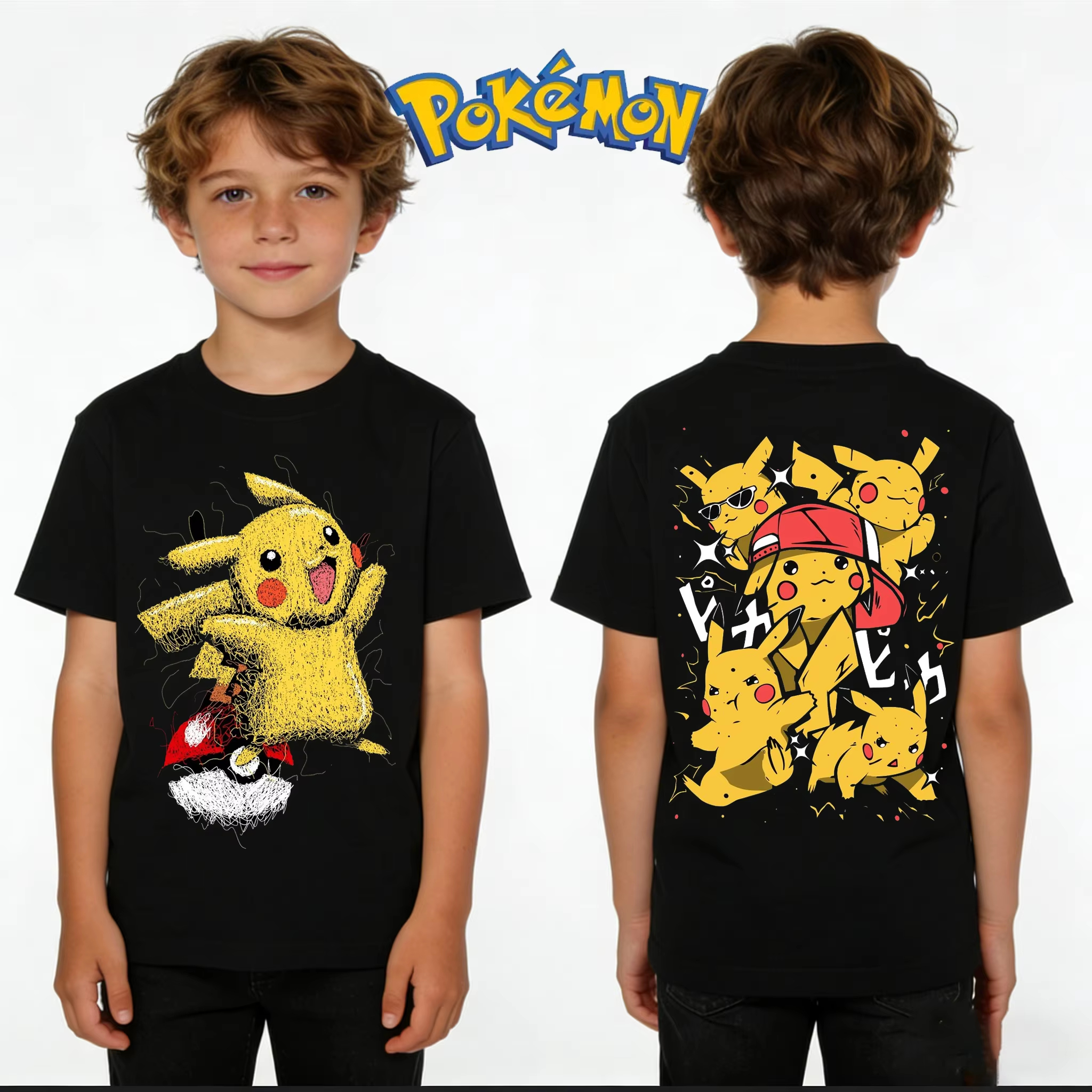Pokémon Pikachu T-shirt Kids P - огляд і ціна Summer Clothing Kids Boys