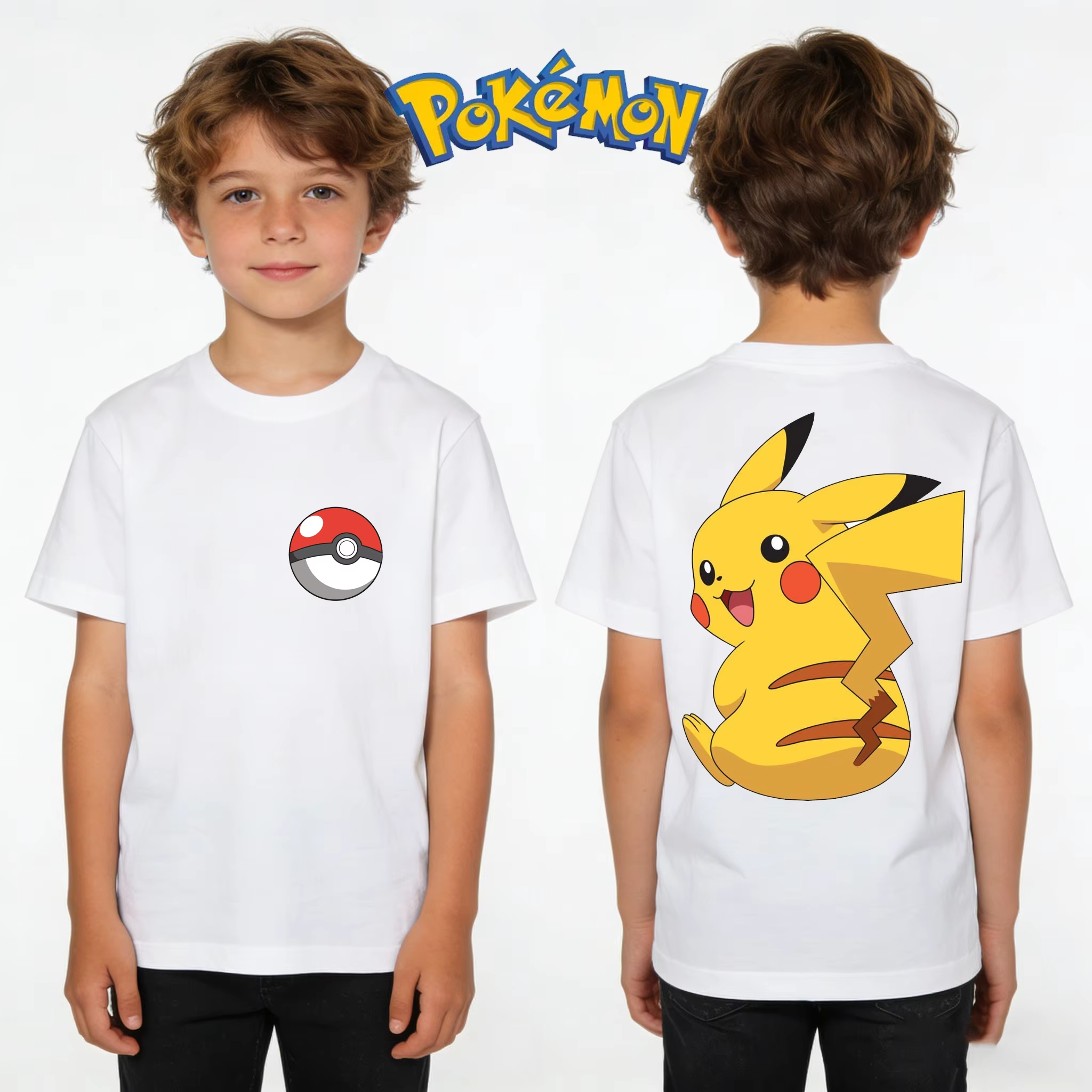 Pokémon Pikachu T-shirt Kids P - огляд і ціна Summer Clothing Kids Boys