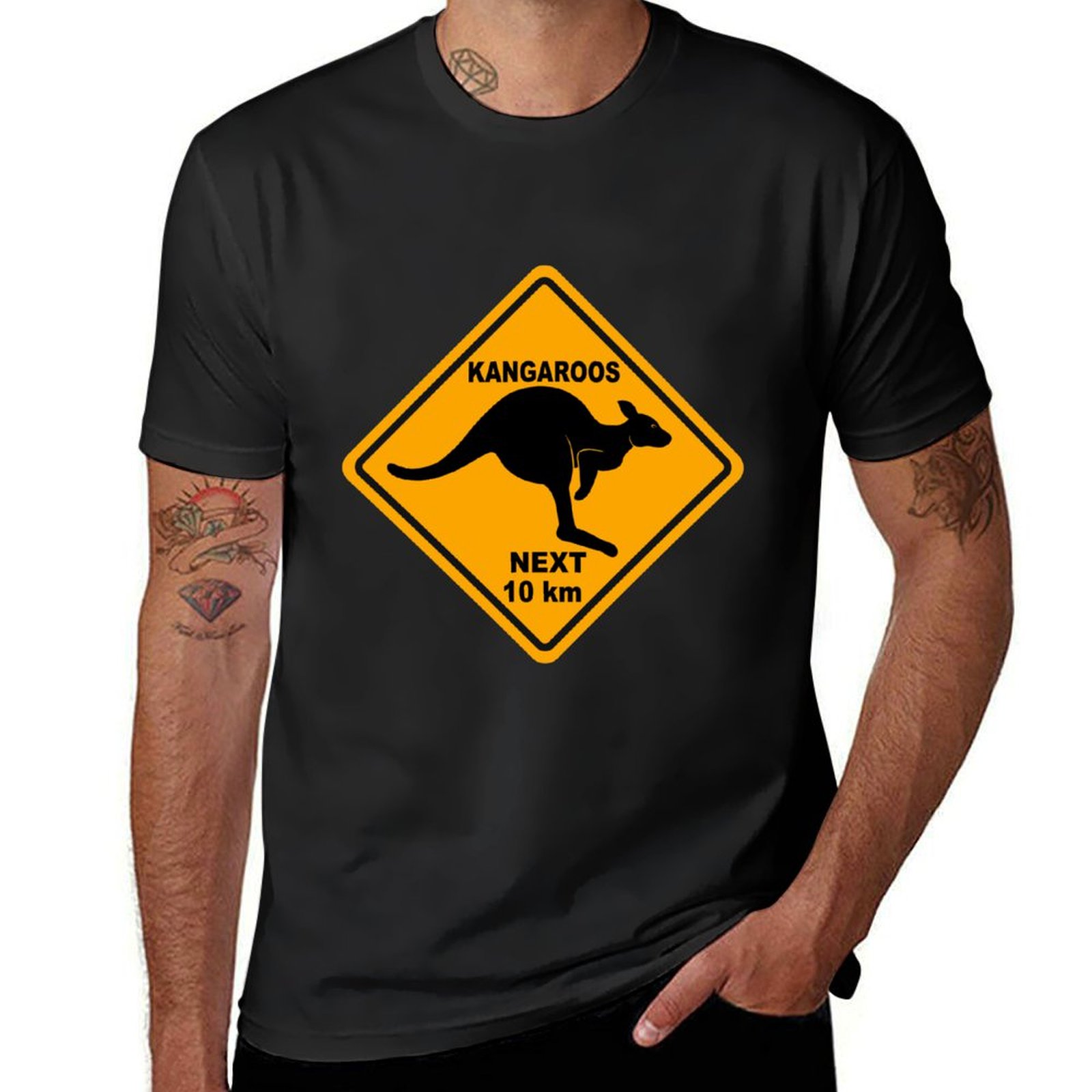 Kangaroos Next 10 km Sign T-Sh - огляд і ціна Summer Clothing Next