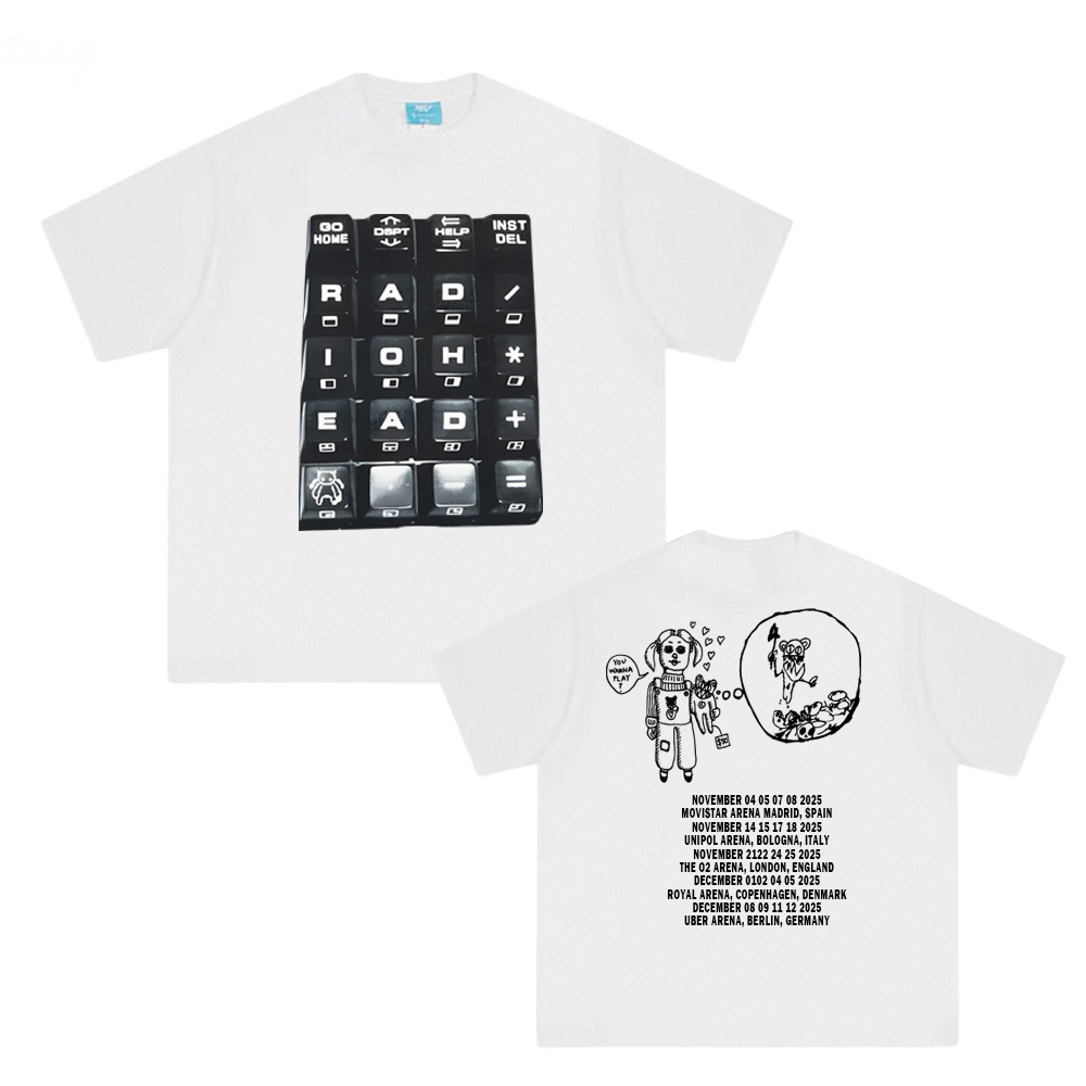 2025 Black Tour T-shirt Radioh - огляд і ціна Summer Clothing Websites