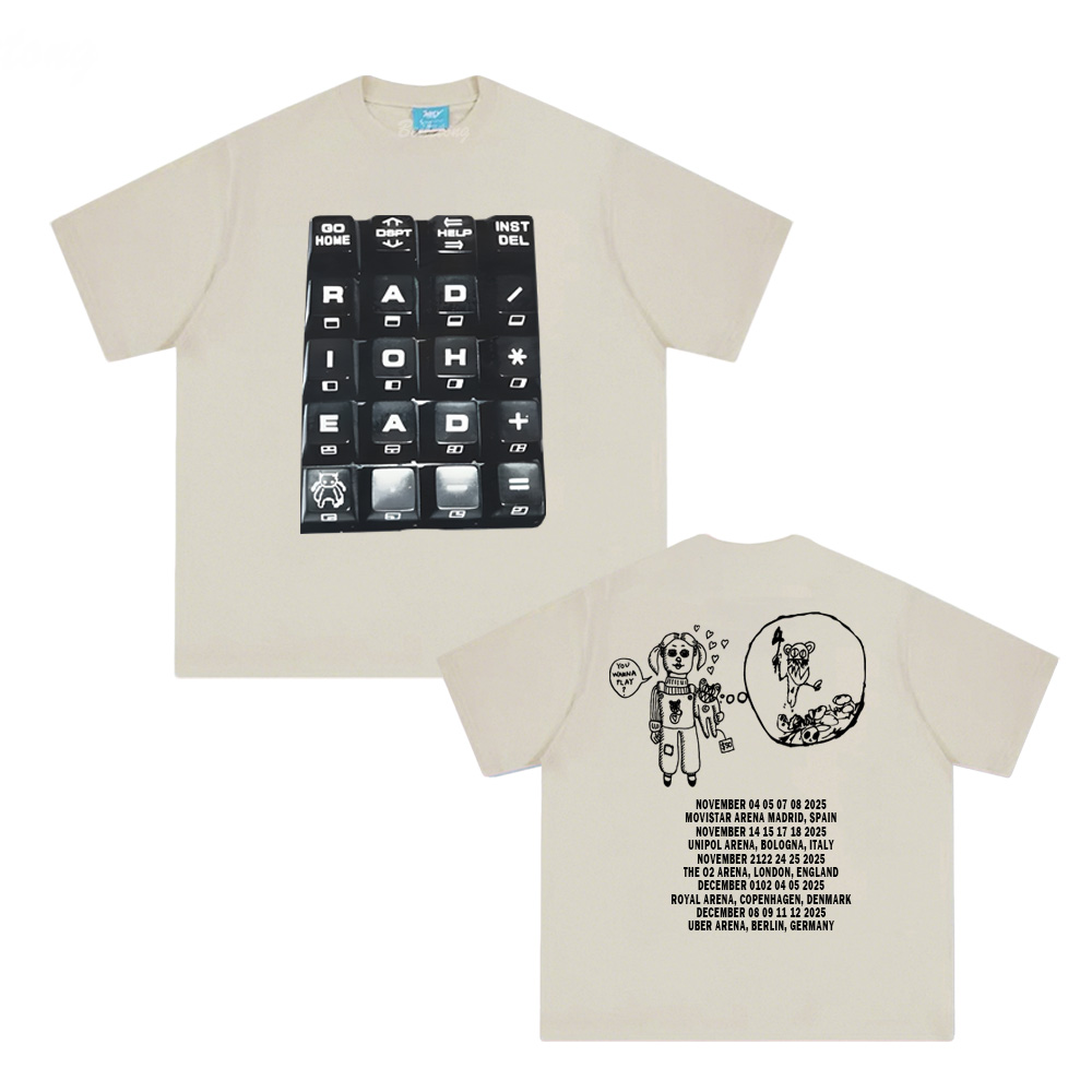 2025 Black Tour T-shirt Radioh - огляд і ціна Summer Clothing Websites