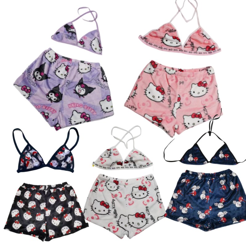 Girl Bikini Bra Shorts Hello K - огляд і ціна Xl Summer Clothing