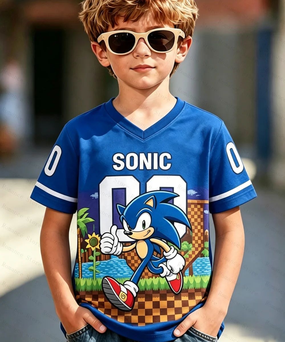 2026 The Hedgehog Kids T Shirt - огляд і ціна Summer Clothing Kids Boys